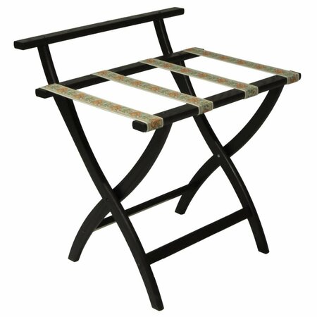 VERTEX Wall Saver Luggage Rack with Tapestry Straps - Black VE3939476
